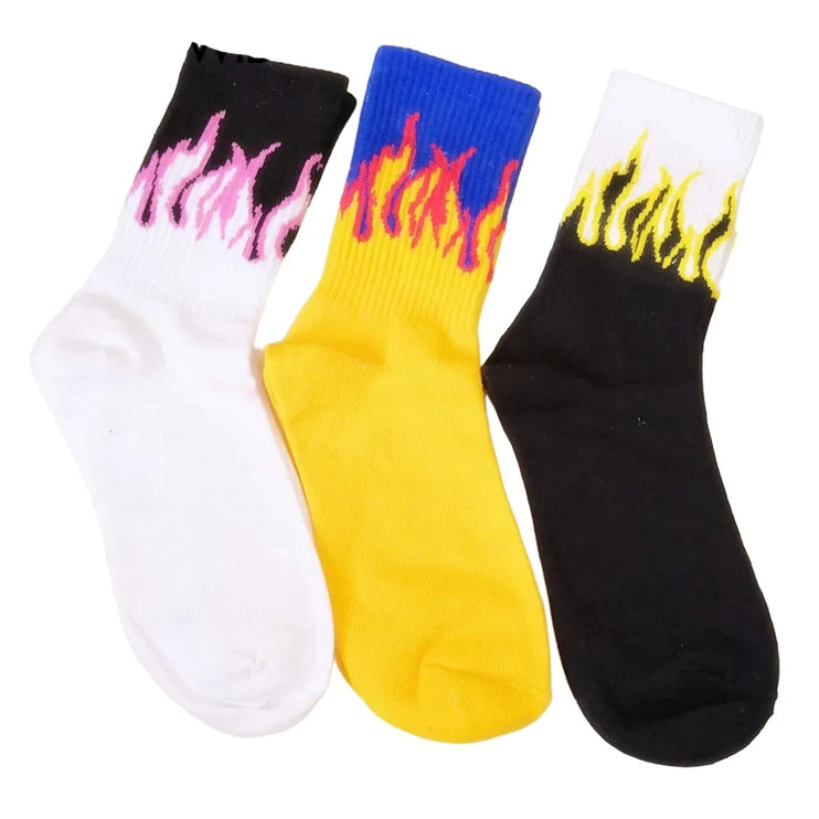 Fire Flame Socks