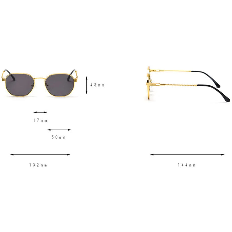 metal unisex sunglasses