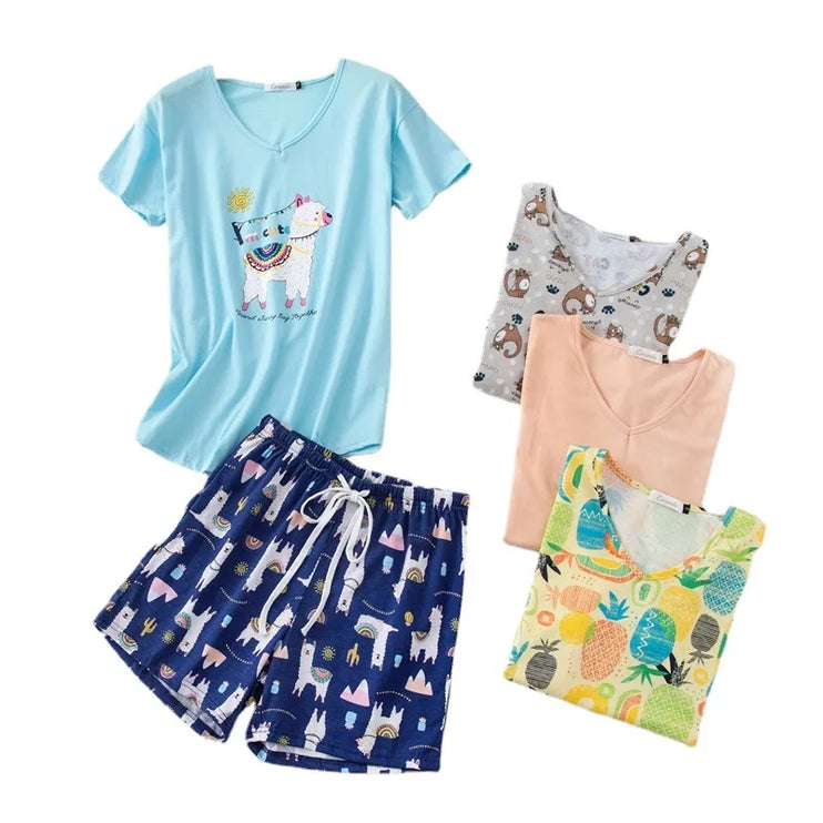 stars short pajamas sets