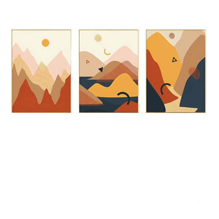 Abstract Orange Landscape Posters