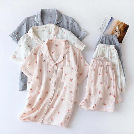 Short-sleeved Shorts Pajamas Set