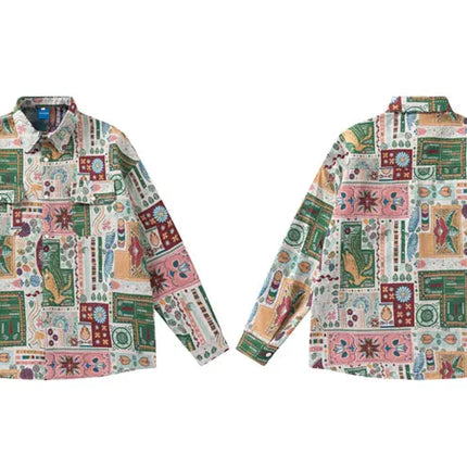 Y2K Retro Floral Button up