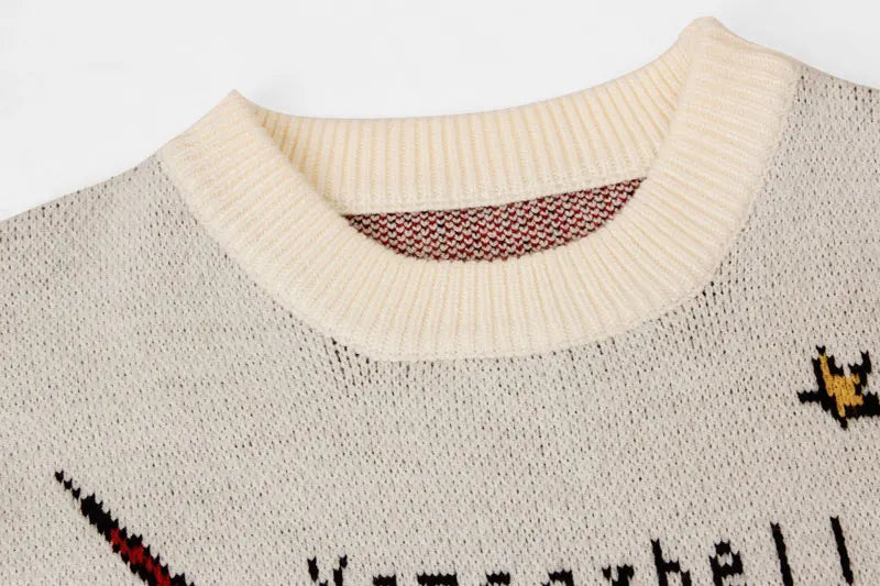 Y2K Eye Star Knitted Sweater