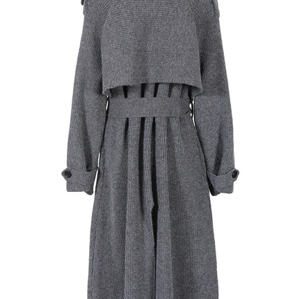 Gray Belted Cardigan