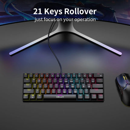 Gaming Mechanical Wired 61 Keys Keyboard