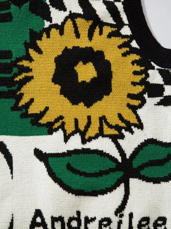 Vintage Sunflower Vest