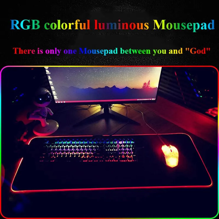 Pure Black glowing Mousepad