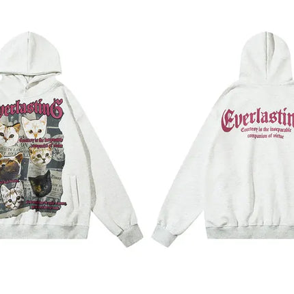 Graphic Cat Baggy Pullover