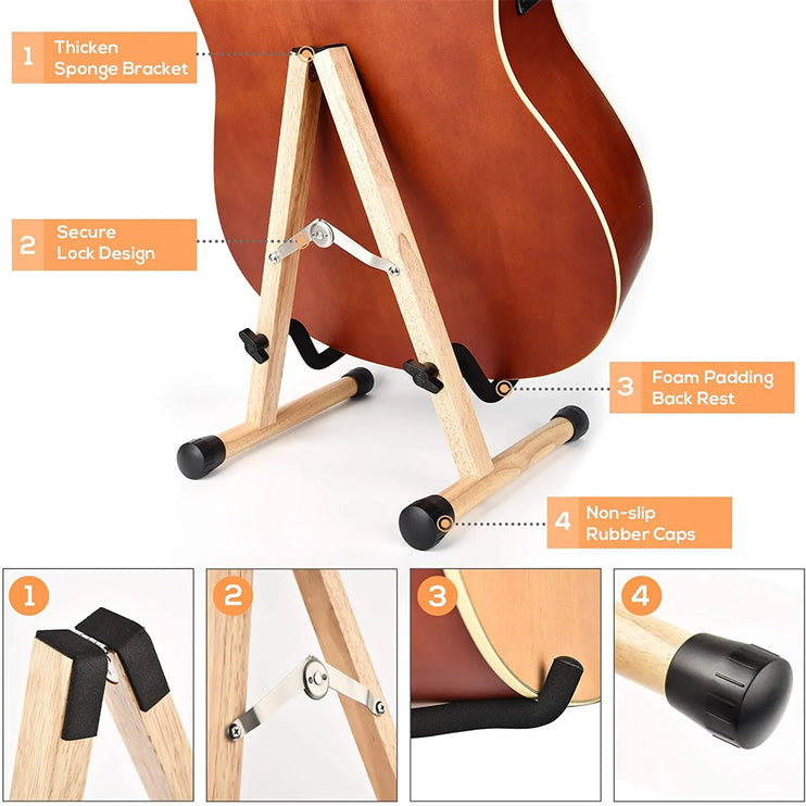 Wooden Guitar Stand