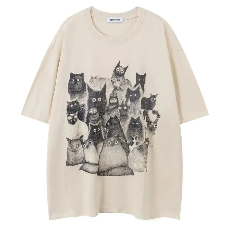 Cartoon Cat T-Shirt