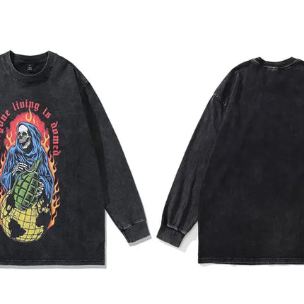 Washed Skeleton T-Shirts