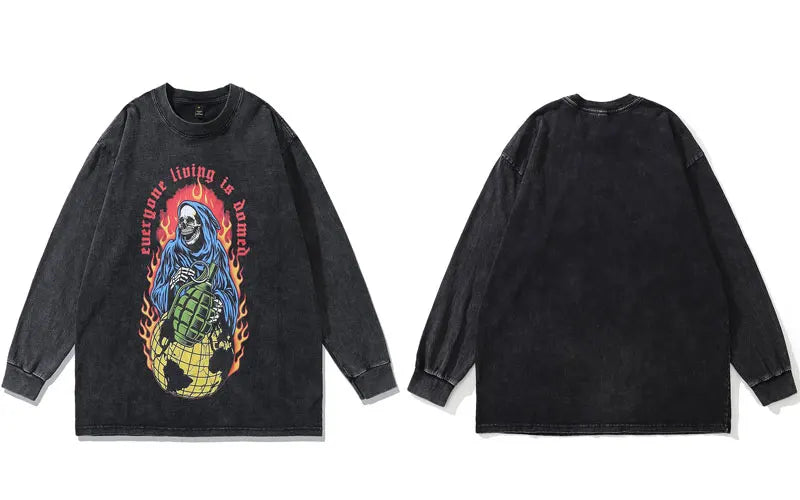 Washed Skeleton T-Shirts