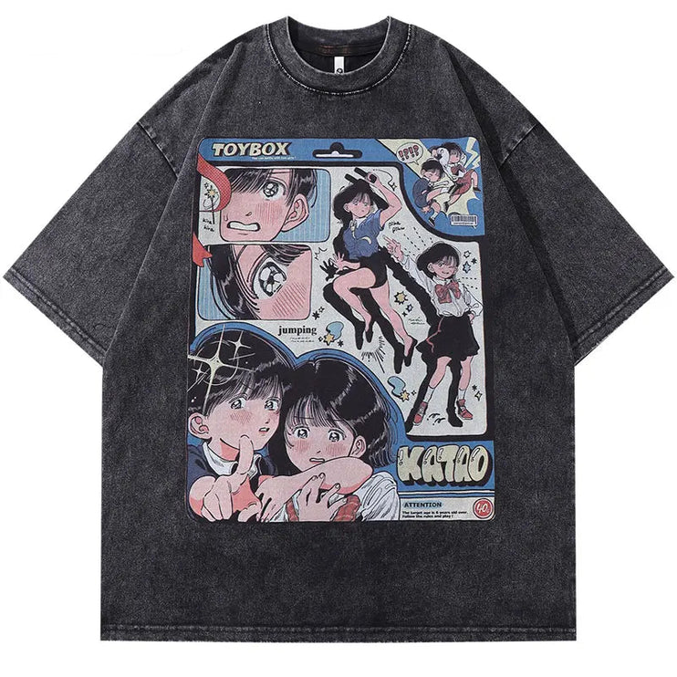 Retro Japanese Loose Tee