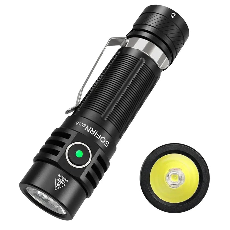 USB C Rechargeable 1800lm EDC Flashlight