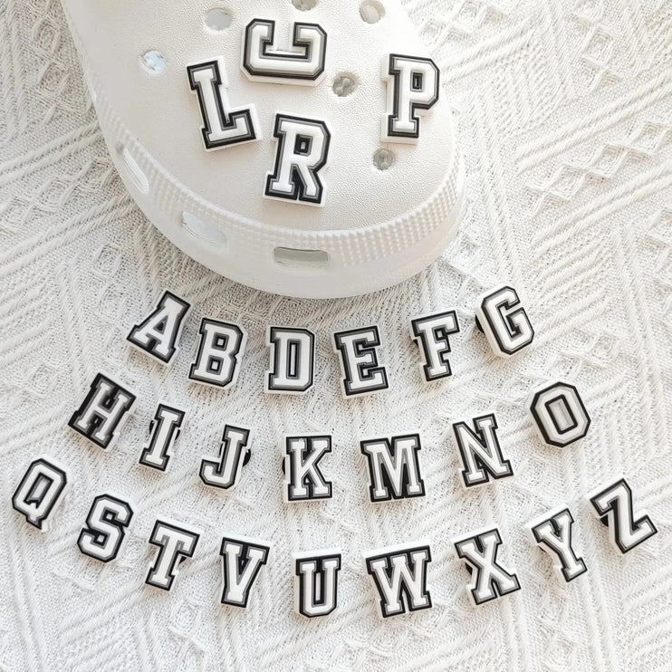 Alphabet Letter Shoe Charms