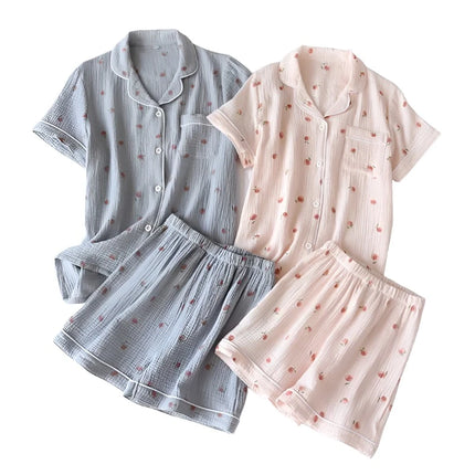 Short-sleeved Shorts Pajamas Set