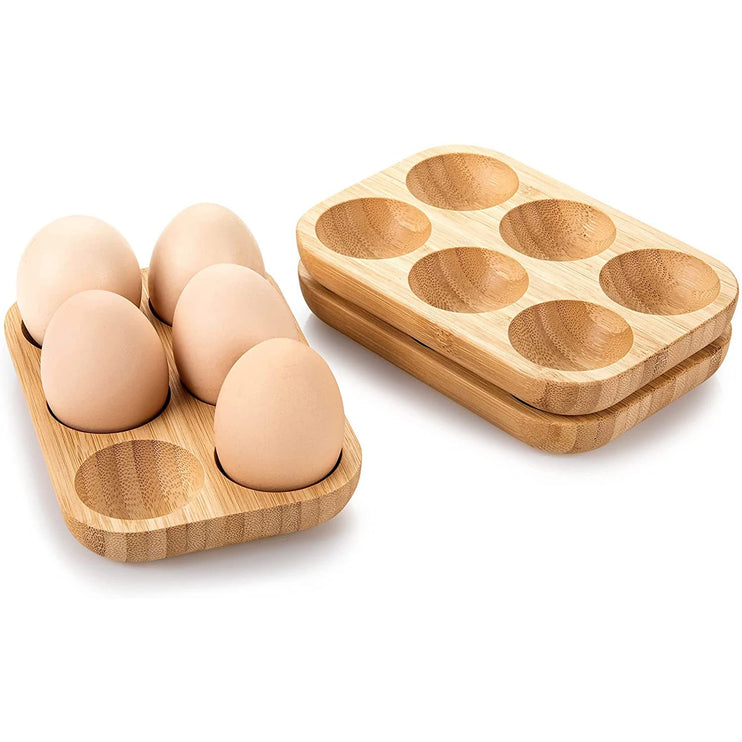 6-Cells Wooden Egg Holder