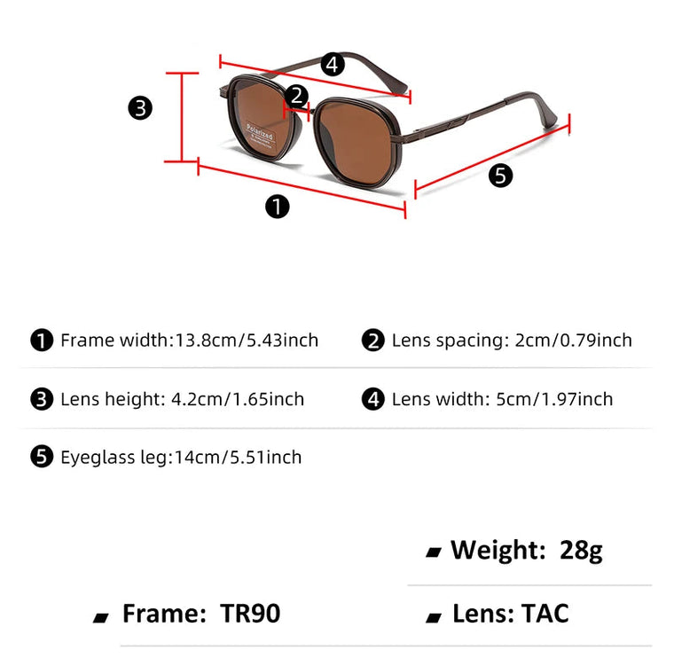 square unisex sunglasses