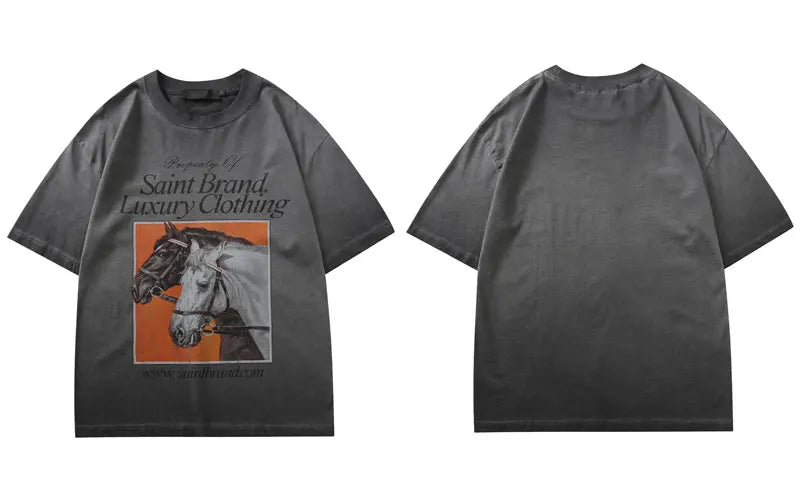 Gothic Y2K Horse Tee