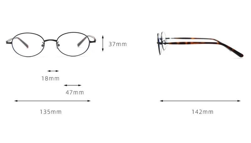 korean retro oval glasses