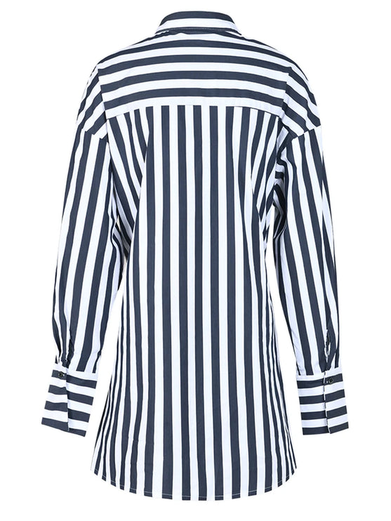 Striped Irregular Blouse