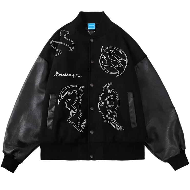 Patchwork Baseball Jacket