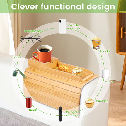 Sofa Tray Natural Bamboo