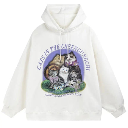 Vintage Cats Hoodie