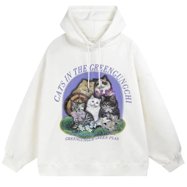 Vintage Cats Hoodie