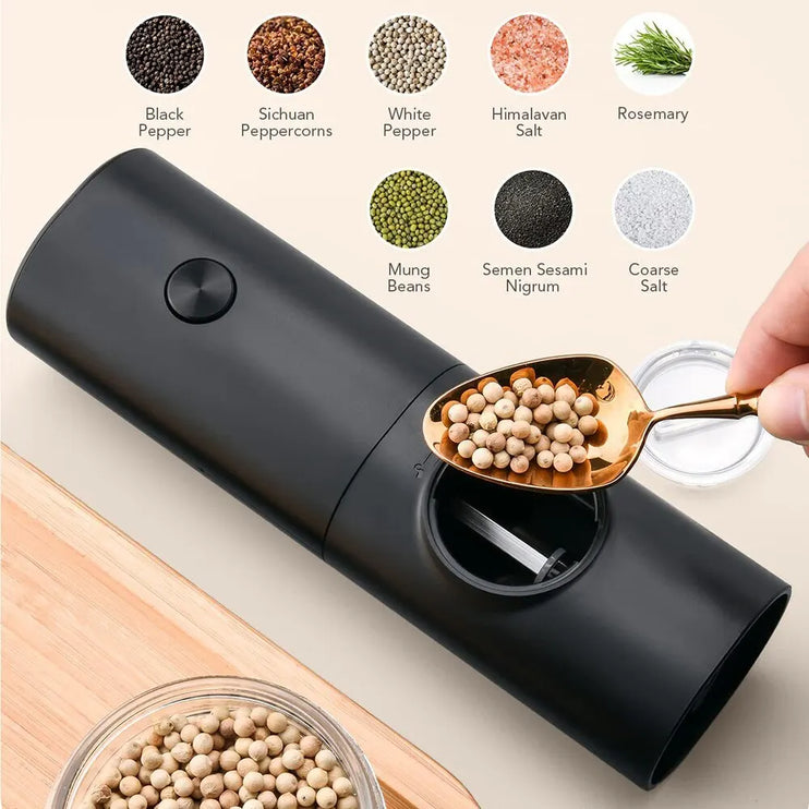 2Pcs Electric Salt And Pepper Grinder