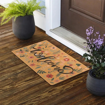 Floral Welcome Mat