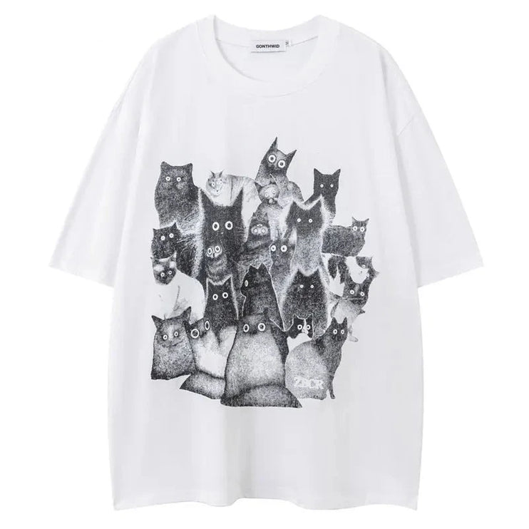 Cartoon Cat T-Shirt