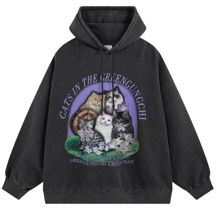 Vintage Cats Hoodie