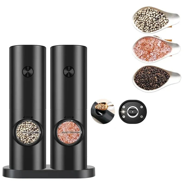 2Pcs Electric Salt And Pepper Grinder